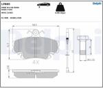 DELPHI Set Placute Frana, Frana Disc Lp885 Alpine V6 Dacia Logan/Logan Pick-Up/Sandero