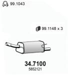 ASSO Toba Esapament Finala 34.7100 Opel Corsa C (34.7100)