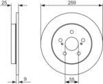 Bosch Disc Frana 0986479721 Lexus Ct Subaru Trezia Toyota Corolla/Prius/Prius Phv (0986479721)