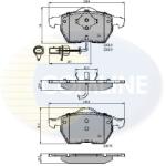 COMLINE Set Placute Frana, Frana Disc Cbp11542 Audi A4 B5/A4 B6/A4 B7/A6 C4/A6 C5/A6 C6