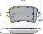 COMLINE Set Placute Frana, Frana Disc Cbp01709 Audi A4 B8/A5/Q5