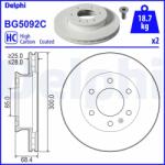 DELPHI Disc Frana Bg5092C Mercedes-Benz Sprinter 3, 5-T/Sprinter 3, 5-T Tourer (BG5092C)