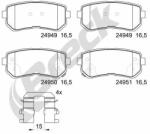 BRECK Set Placute Frana, Frana Disc 249490070400 Hyundai I20 I