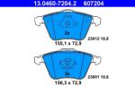 ATE Set Placute Frana, Frana Disc 13.0460-7204.2 Ford Focus Ii Mazda 3 Opel Vectra C