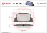BREMBO Set Placute Frana, Frana Disc P83063 Byd F3/F3R/G3/G3R/L3/Yuan Englon C5/Kingkong (P83063)