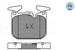 MEYLE Set Placute Frana, Frana Disc Punte Fata 0252502818/Pd Bmw 1/2/3/3 Gran Turismo/4