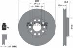 TEXTAR Disc Frana 92121005 Skoda Superb I Vw Passat B5.5