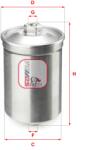 SOFIMA Filtru Combustibil S1502B Audi 100 C3/100 C4/200 C2/200 C3/80 B2/80 B3/80 B4 (S1502B)
