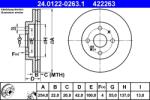 ATE Disc Frana 24.0122-0263.1 Daihatsu Materia/Sirion Subaru Justy Iv (24.0122-0263.1)