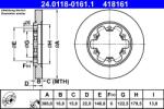 ATE Disc Frana 24.0118-0161.1 Ford Transit V363