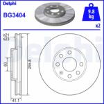 DELPHI Disc Frana Bg3404 Opel Astra F/Astra F Classic/Astra G/Astra G Classic