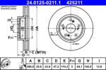ATE Disc Frana 24.0125-0211.1 Honda Accord Viii