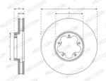 FERODO Disc Frana Ddf3057C Ford Tourneo Custom V362/Transit Custom V362/Transit V363