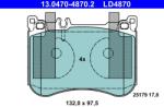 ATE Set Placute Frana, Frana Disc 13.0470-4870.2 Mercedes-Benz S-Class/Sl (13.0470-4870.2)