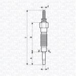 MAGNETI MARELLI Bujie Incandescenta 062900132304 Mitsubishi Galant Viii/L200/Pajero Ii (062900132304)