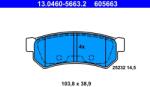 ATE Set Placute Frana, Frana Disc 13.0460-5663.2 Chevrolet Lacetti/Nubira (13.0460-5663.2)