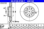 ATE Disc Frana 24.0126-0168.1 Alfa Romeo Giulietta Fiat 500X Jeep Renegade (24.0126-0168.1)