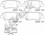 BRECK Set Placute Frana, Frana Disc 253370070200 Hyundai Accent Iv/Elantra V/Grandeur (253370070200)