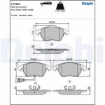 DELPHI Set Placute Frana, Frana Disc Lp3694 Audi A1/A3/Tt Seat Altea/Leon/Toledo Iii