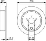Bosch Disc Frana 0986479A10 Subaru Brz/Forester/Impreza/Legacy V/Outback Toyota Gt 86 (0986479A10)