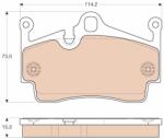 TRW Set Placute Frana, Frana Disc Gdb1961 Porsche 718 Boxster/718 Cayman/Boxster
