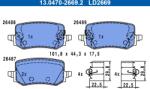 ATE Set Placute Frana, Frana Disc 13.0470-2669.2 Hyundai Tucson Kia Sportage V (13.0470-2669.2)