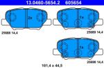 ATE Set Placute Frana, Frana Disc 13.0460-5654.2 Citroën C4 Aircross Mazda 6 (13.0460-5654.2)