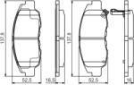 Bosch Set Placute Frana, Frana Disc 0986495153 Honda Accord Vi/Accord Vii/Civic Viii (0986495153)