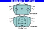 ATE Set Placute Frana, Frana Disc 13.0470-7081.2 Audi A3/Tt Seat Ibiza Iii/Leon (13.0470-7081.2)