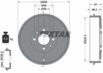 TEXTAR Tambur Frana 94014000 Alfa Romeo 145/146 Cadillac Cts Fiat Albea/Doblo/Fiorino (94014000)
