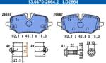 ATE Set Placute Frana, Frana Disc 13.0470-2664.2 Bmw 2 Active/X1/X2 Mini Mini Cooper