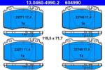 ATE Set Placute Frana, Frana Disc 13.0460-4990.2 Mercedes-Benz C-Class/Clk/Cls/Sl/Slk (13.0460-4990.2)