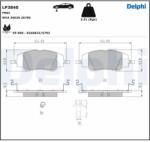 DELPHI Set Placute Frana, Frana Disc Lp3840 Citroën C3 Iv/C4 Iii/C4 X Peugeot 2008 Ii (LP3840)