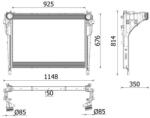 MAHLE Intercooler, Compresor Ci706000P Mercedes-Benz Actros Mp4 / Mp5/Antos/Arocs