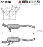 AS Filtru Funingine/Particule, Sist. De Esapament Fd5286 Nissan Nv400 Opel Movano B