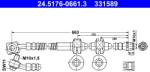 ATE Furtun Frana 24.5176-0661.3 Opel Cascada Vauxhall Cascada