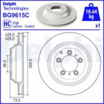 DELPHI Disc Frana Bg9615C Audi E-Tron Gt Porsche Cayenne/Taycan/Taycan Cross Turismo (BG9615C)