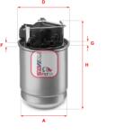 SOFIMA Filtru Combustibil S5517Gc Nissan Qashqai Ii/X-Trail Iii Renault Kadjar (S5517GC)
