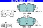 ATE Set Placute Frana, Frana Disc 13.0470-2639.2 Bmw I3