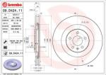 BREMBO Disc Frana 09. D424.11 Audi A6 C8/A7/A8 D5/E-Tron/Q7/Q8/Q8 E-Tron Honda Integra (09.D424.11)
