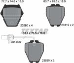 TEXTAR Set Placute Frana, Frana Disc 2328001 Audi A4 B5/A6 C5/Allroad C5 Vw Passat B5.5 (2328001)