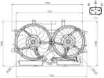 NRF Ventilator, Radiator 47938 Audi A4 B8/A5/A6 C7/A7/Q3/Q5 Porsche Macan (47938)