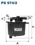 FILTRON Filtru Combustibil Ps974/2 Citroën C-Crosser/C5 Ii/C5 Iii/C6/C8 Fiat Ulysse (PS974/2)