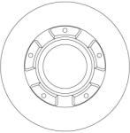 TRW Disc Frana Df6510S Ford Tourneo Custom V362/Transit Custom V362/Transit V363 (DF6510S)