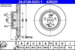 ATE Disc Frana 24.0128-0223.1 Renault Clio Iii/Megane Ii/Scénic Ii