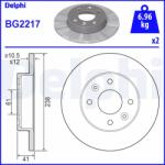 DELPHI Disc Frana Bg2217 Dacia 1310/1410/Logan/Nova/Sandero Renault 11/18/18 Variable/9 (BG2217)