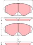 TRW Set Placute Frana, Frana Disc Gdb3273 Infiniti J30/Q45 I Nissan Avenir/Cedric (GDB3273)