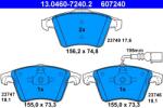 ATE Set Placute Frana, Frana Disc 13.0460-7240.2 Vw California T5/Multivan T5