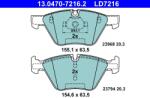 ATE Set Placute Frana, Frana Disc 13.0470-7216.2 Bmw 3/X1/Z4