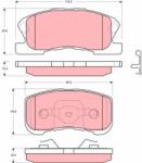 TRW Set Placute Frana, Frana Disc Gdb3220 Daihatsu Cuore V/Cuore Vi/Max/Move/Naked